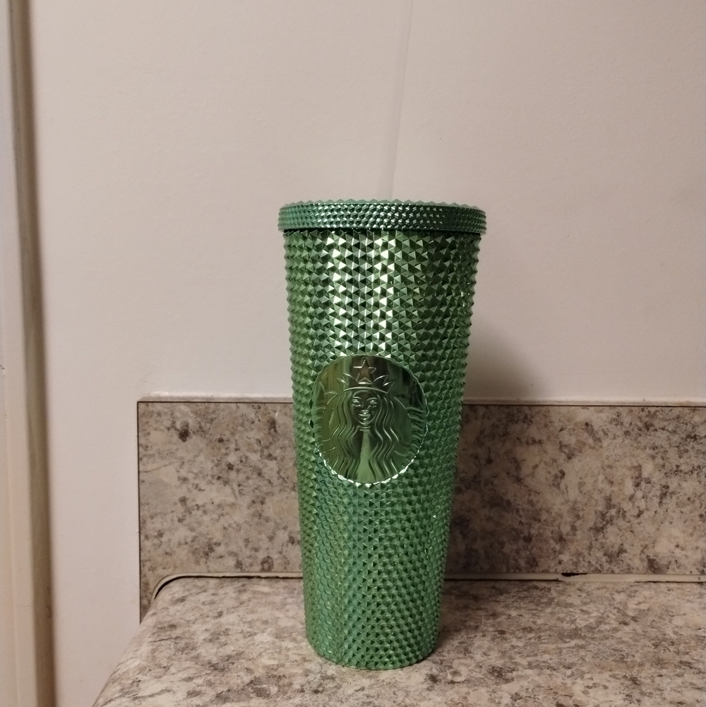 Starbucks Metallic Green Studded Tumbler 24oz NWT